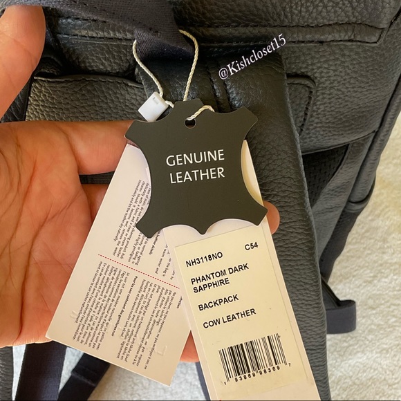 NWOT Lacoste Men's Altitude Genuine Cow Leather Flap Backpack - Picture 16 of 16